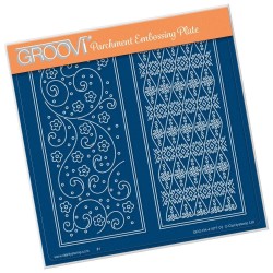 (GRO-PA-41077-03)Groovi Plate A5 FLORAL LAYERING PANEL