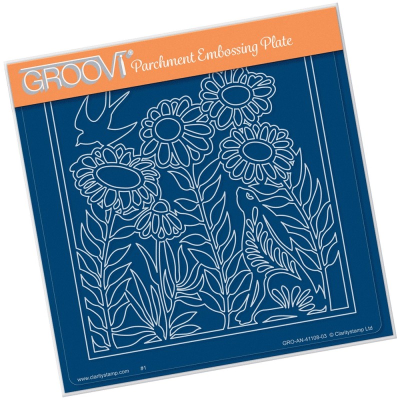 (GRO-AN-41108-03)Groovi Plate A5 HARE IN THE MEADOW