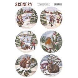 (CDS10001)Die Cut Topper - Scenery - Kids and Animals