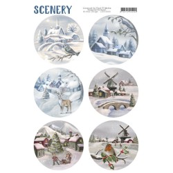 (CDS10003)Die Cut Topper - Scenery - Snow Villages