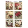 (CDS10004)Die Cut Topper - Scenery - Christmas roses