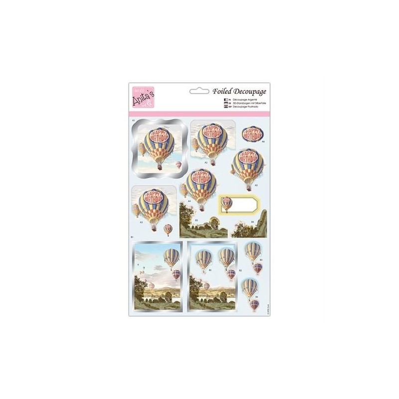 (ANT 169767)Anita's Foiled Decoupage Birthday Balloons