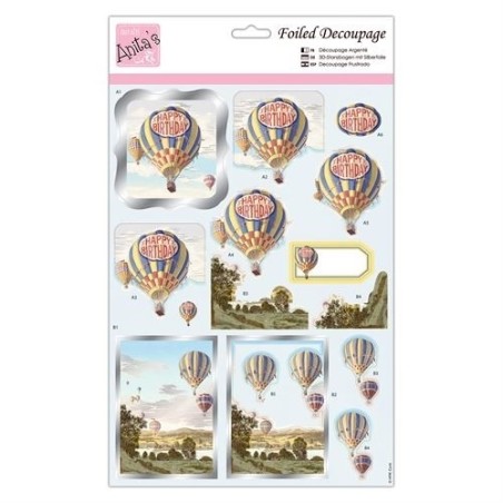 (ANT 169767)Anita's Foiled Decoupage Birthday Balloons