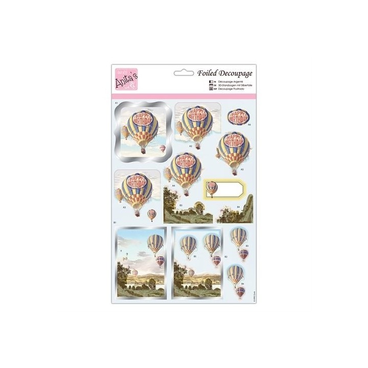 (ANT 169767)Anita's Foiled Decoupage Birthday Balloons