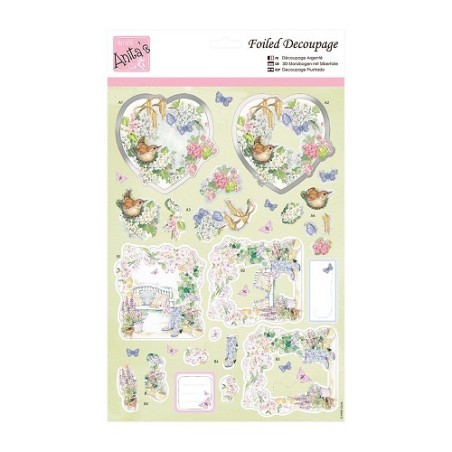(ANT 169535)Anita's Foiled Decoupage Sitting in the Garden