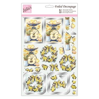 (ANT 169845)Anita's Foiled Decoupage Spring Wreath