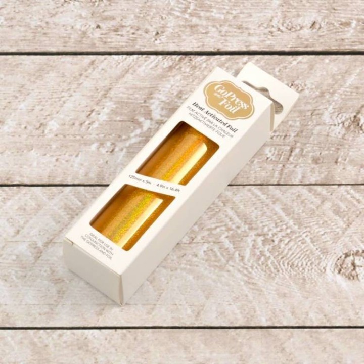 (CO725386)Couture Creations Heat Activated Gold Foil (Iridescent Shavings Pattern)