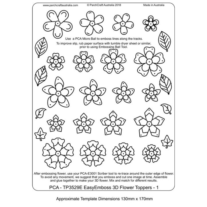 (TP3529E)PCA® - EasyEmboss 3D Flower Toppers 1