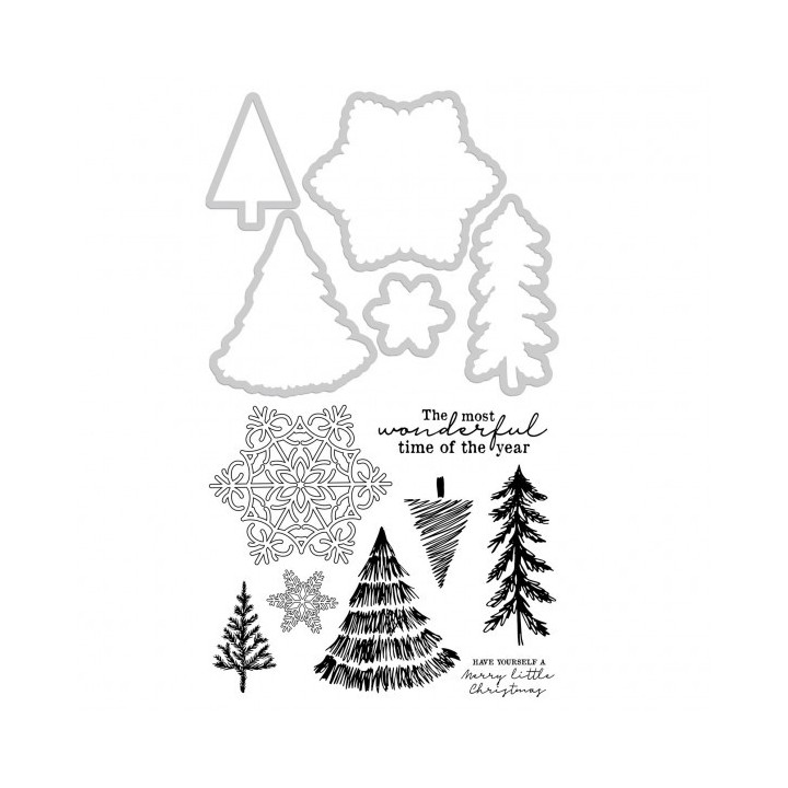 (DD985)Kaisercraft decorative die & stamp nordic christmas