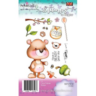 (PD7261)Polkadoodles Beary Great Day Clear Stamps