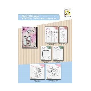 (FLO018)Nellie`s Choice Clearstamp - Flowers Wild rose