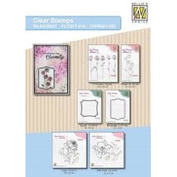 (FLO018)Nellie`s Choice Clearstamp - Flowers Wild rose