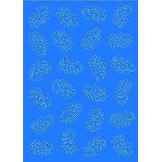 Pergamano vellum paisley bleu