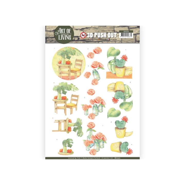 (SB10310)3D Pushout - Jeanine's Art - Art of Living - Orange Art