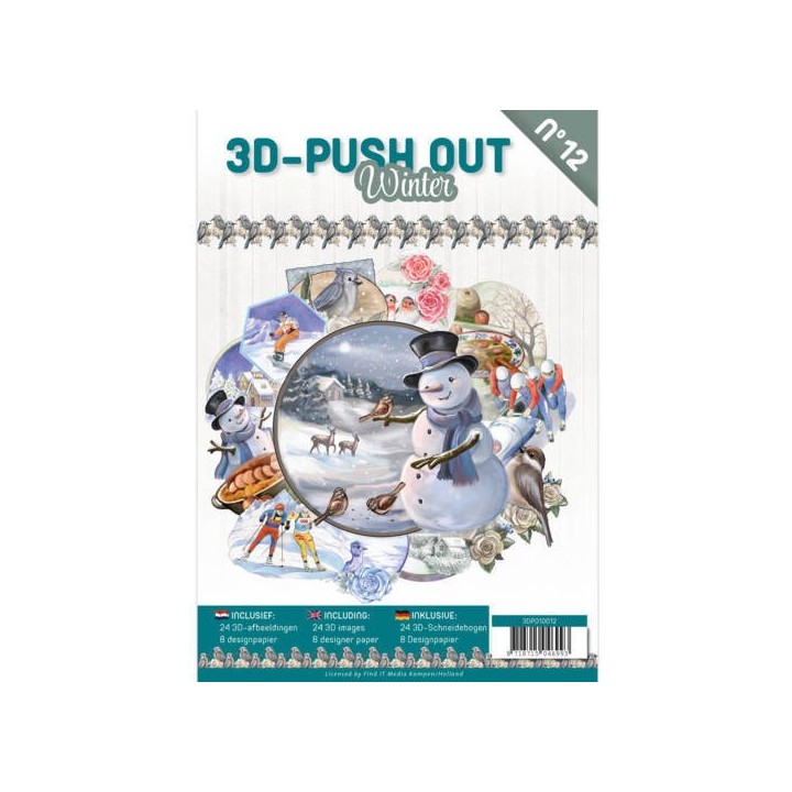 (3DPO10012)3D Push Out Book Winter