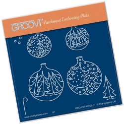 (GRO-CH-41053-01)Groovi® Baby plate A6 CHRISTMAS TREE BAUBLES