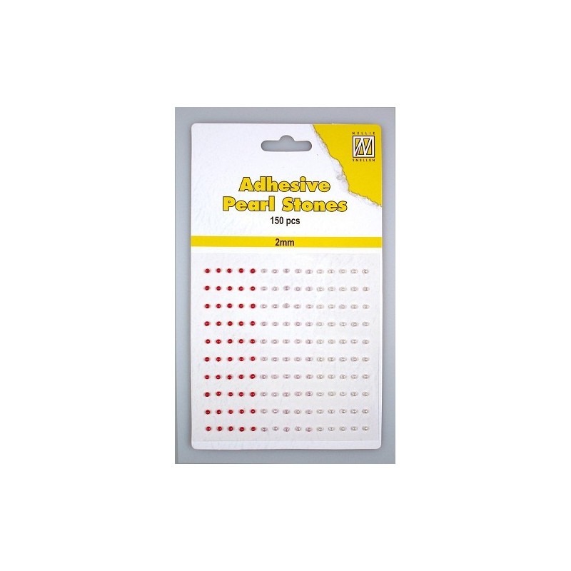 (APS201)Nellie`s Choice Adhesive pearls 2mm 3-colors - Red