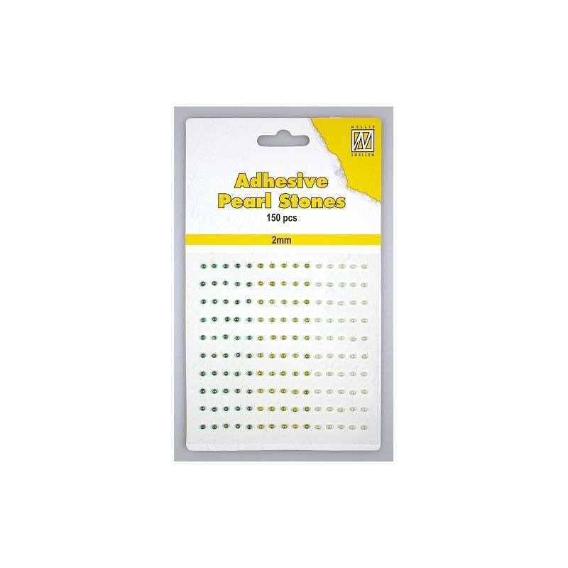 (APS202)Nellie`s Choice Adhesive pearls 2mm 3-colors - Green