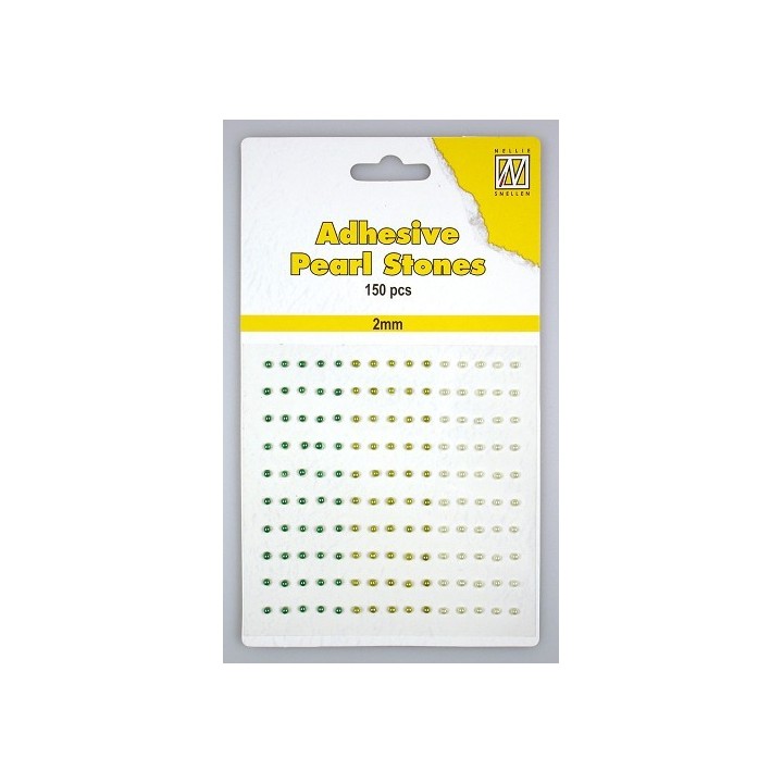 (APS202)Nellie`s Choice Adhesive pearls 2mm 3-colors - Green