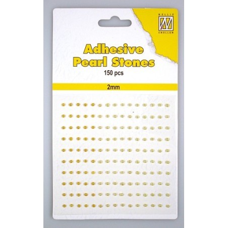 (APS204)Nellie`s Choice Adhesive pearls 2mm Yellow/gold