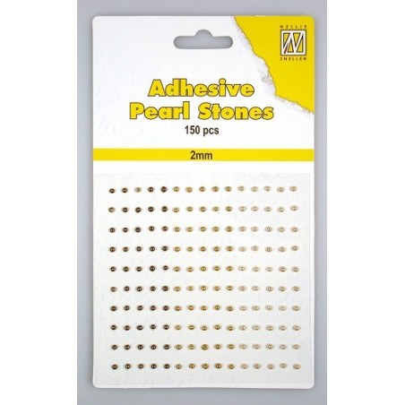 (APS205)Nellie`s Choice Adhesive pearls 2mm  3-colors - Brown