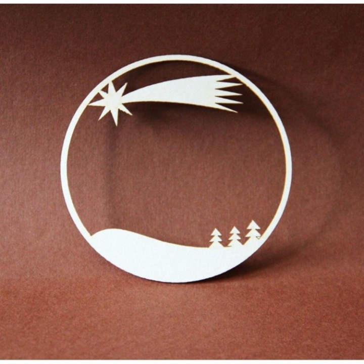 (XMAS_022)Filigranki Laser Cut Chipboards Winter frame
