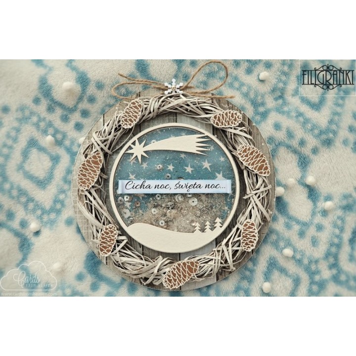 (XMAS_022)Filigranki Laser Cut Chipboards Winter frame