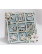 (XMAS_073)Filigranki Laser Cut Chipboards CHRISTMAS SHADOWBOX set 10 pcs