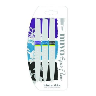 (891N)Nuvo aqua flow pens - winter skies