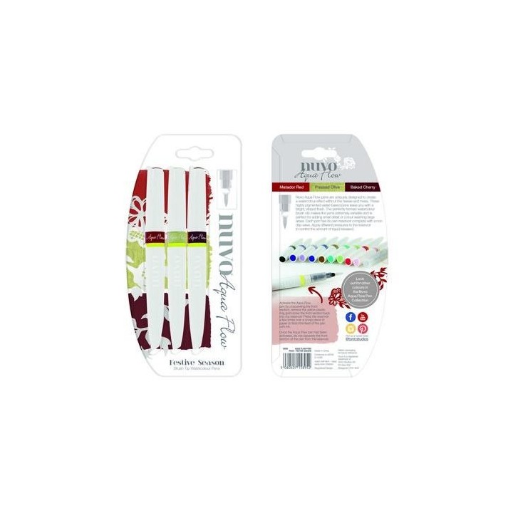 (895N)Nuvo aqua flow pens - festive season