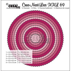 (CNLXXL69)Crealies Crea-Nest-Lies XXL no. 69 Circles with open scallop