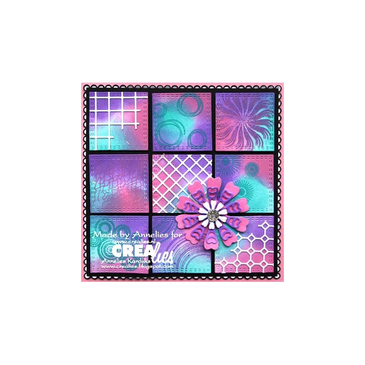 (CNLXXL70)Crealies Crea-Nest-Lies XXL no. 70 Squares with open scallop