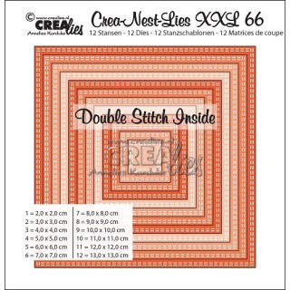 (CNLXXL66)Crealies Crea-Nest-dies XXL no 66 doub.stitch inside squares
