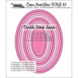 (CNLXXL67)Crealies Crea-Nest-dies XXL no 67 doub.stitch inside ovals
