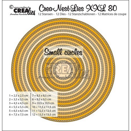 (CLNestXXL80 )Crealies Crea-Nest-Lies XXL no 80 circles - small circles