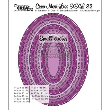 (CLNestXXL82 )Crealies Crea-Nest-Lies XXL no 82 ovals - small circles
