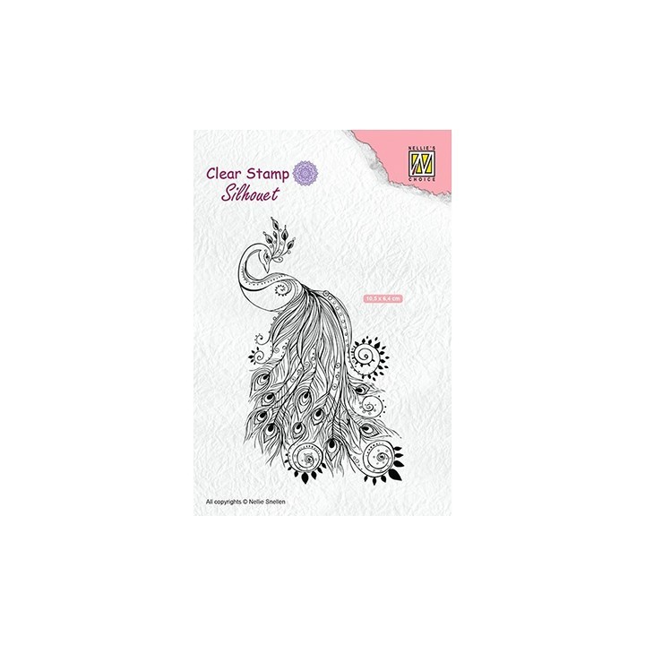 (SIL044)Nellie`s Choice Clearstamp - Peaclock
