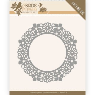 (JAD10059)Dies - Jeanine's Art - Birds and Flowers - Flower Circle