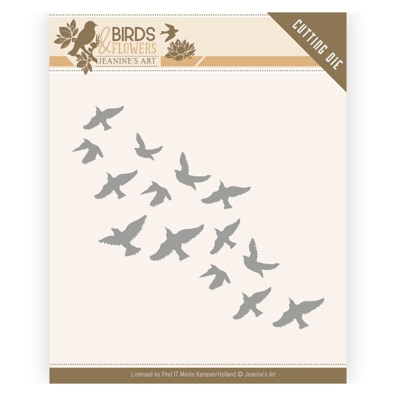 (JAD10061)Dies - Jeanine's Art - Birds and Flowers - Flock of Birds