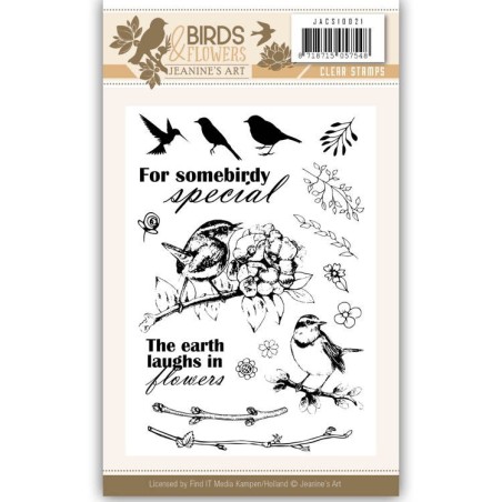 (JACS10021)Clearstamp - Jeanine's Art - Birds and Flowers