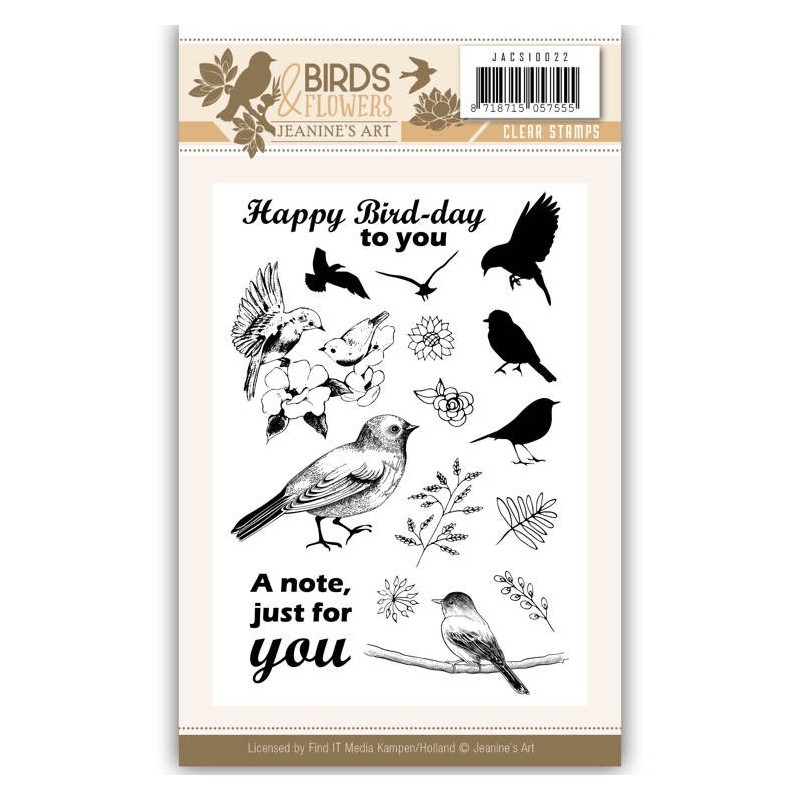 (JACS10022)Clearstamp - Jeanine's Art - Birds and Flowers