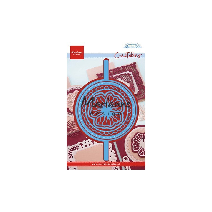 (LR0570)Creatables stencil Anja's vertical folding die (round)