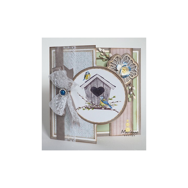 (LR0570)Creatables stencil Anja's vertical folding die (round)