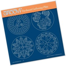 (GRO-FL-41120-03)Groovi Plate A5 JOSIE'S PARCHMENT TRADING CARD