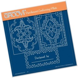 (GRO-PA-41112-03)Groovi Plate A5 JOSIE'S PARCHMENT TRADING CARD DESIGNED BY