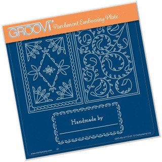 (GRO-PA-41112-03)Groovi Plate A5 JOSIE'S PARCHMENT TRADING CARD DESIGNED BY