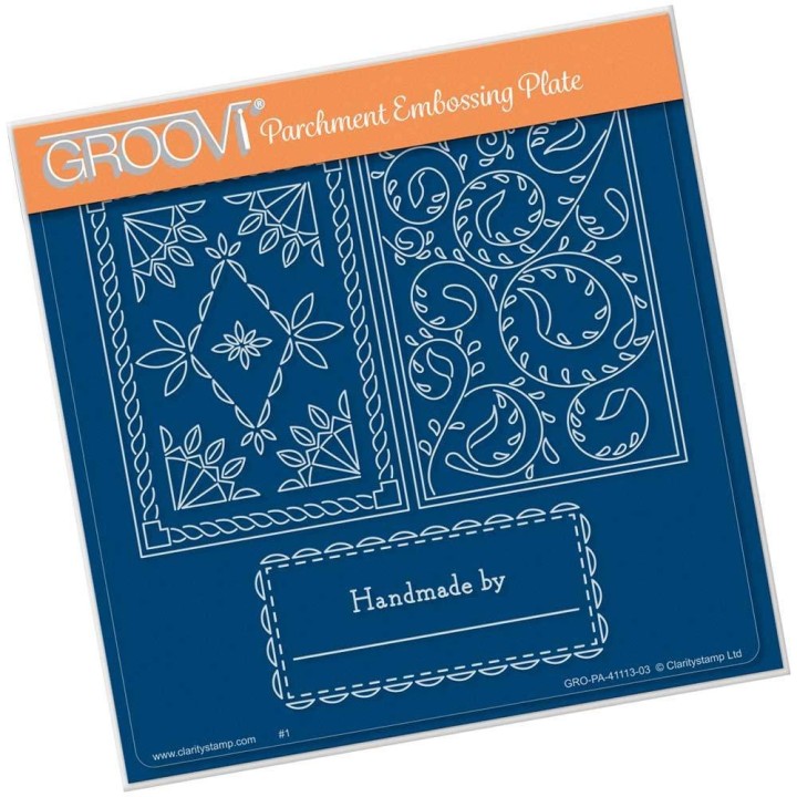 (GRO-PA-41112-03)Groovi Plate A5 JOSIE'S PARCHMENT TRADING CARD DESIGNED BY