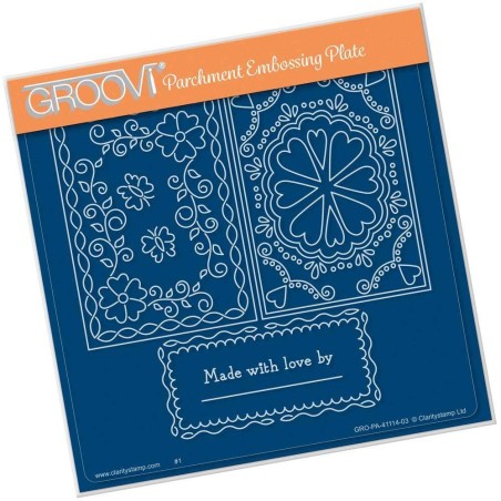 (GRO-PA-41113-03)Groovi Plate A5 JOSIE'S PARCHMENT TRADING CARD HANDMADE BY