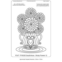 (TP3532E)PCA® - EasyEmboss Simply Flowers 12