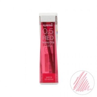 (0.5202NDC15)Uni NanoDia Color Erasable Lead - 0.5 mm - Red